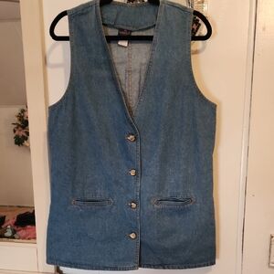 Stuffed Shirt Jeans Wear Vintage Denim Button-Up Vest
